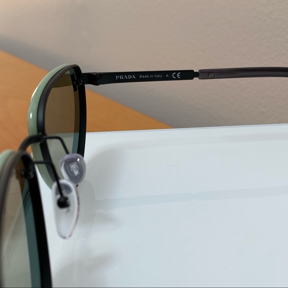NWT Prada Duple Sunglasses in Jade/Aqua Green - Picture 9 of 12